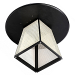 Обеденный стол с круглой чёрной столешницей и плетёным основанием Savanna Round Table варинант исполнения - 2 | Loft Concept в Костроме