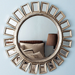 Зеркало-солнце в серебряной раме Silver Sun варинант исполнения - 1 | Loft Concept в Костроме