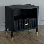 Прикроватная тумбочка с полкой Elsa Dreams Black варинант исполнения - 1 | Loft Concept в Костроме