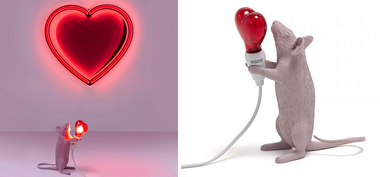 Настольная лампа Seletti Mouse Step Love USB Настольная лампа Seletti Mouse Step Love USB - Loft-Concept в Костроме