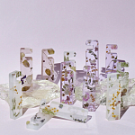 Подставка для телефона из эпоксидной смолы с цветами белая Epoxy Flowers Phone Stand White варинант исполнения - 4 | Loft Concept в Костроме