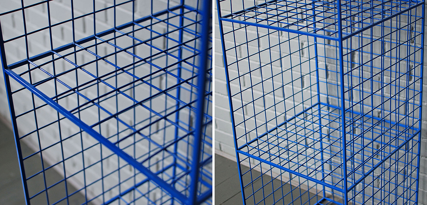 Стеллаж Carney Blue Industrial Metal Rust Rack - Loft-Concept в Костроме