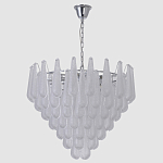 Люстра с подвесками из рифленного стекла в форме капель Textured Glass Chandelier варинант исполнения - 10 | Loft Concept в Костроме