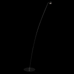 Торшер с изогнутой черной металлической стойкой и цилиндрическим плафоном Davide Groppi варинант исполнения - 2 | Loft Concept в Костроме