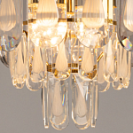 Люстра многоярусная с овальными прозрачными подвесками 28 см Harmonica варинант исполнения - 5 | Loft Concept в Костроме