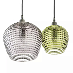 Подвесной светильник каскадный с 2-мя рельефными плафонами Cascade with Relief Lampshades варинант исполнения - 5 | Loft Concept в Костроме