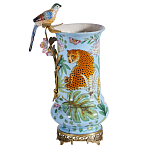 Ваза из фарфора с птицей на бронзовой ветке Garden of Eden варинант исполнения - 5 | Loft Concept в Костроме