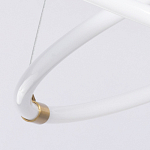 Люстра подвесная с двумя пересекающимися белыми светодиоидными кольцами Luke Lampco Tracer Lamp варинант исполнения - 7 | Loft Concept в Костроме