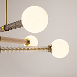 Люстра со стеклянными вставками Helios варинант исполнения - 3 | Loft Concept в Костроме