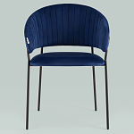 Стул в велюре синего цвета Horizon варинант исполнения - 3 | Loft Concept в Костроме