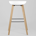 Барный стул на ножках из натурального дерева Boras White варинант исполнения - 4 | Loft Concept в Костроме