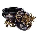 Шкатулка черного цвета с бронзовым ангелом Eden Garden варинант исполнения - 4 | Loft Concept в Костроме