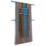 Дизайнерское Панно Макраме из хлопковых нитей Japan Wall Panel Blue варинант исполнения - 1 | Loft Concept в Костроме