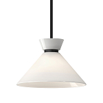 Подвесной светильник с белым стеклянным конусным плафоном Alora Mood варинант исполнения - 1 | Loft Concept в Костроме
