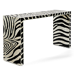 Консоль Дизайнерская Kenya Console ZEBRA Bone Inlay black варинант исполнения - 3 | Loft Concept в Костроме