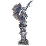 Подсвечник в виде Дракона Grey Blue Dragon Candlestick варинант исполнения - 2 | Loft Concept в Костроме