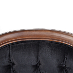 Кресло с мягкой обивкой из черного велюра на 4-х деревянных ножках Evelyn Classical Armchair варинант исполнения - 4 | Loft Concept в Костроме