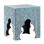 Приставной столик с инкрустацией раковинами устриц Bone Inlay варинант исполнения - 6 | Loft Concept в Костроме