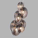 Люстра подвесная с 8-ю круглыми плафонами из рельефного стекла Disc Light варинант исполнения - 3 | Loft Concept в Костроме