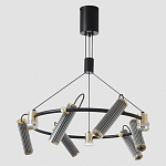 Люстра круглая с 9-ю цилиндрическими плафонами на магнитном креплении Bronze Concert варинант исполнения - 4 | Loft Concept в Костроме