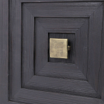 Тумба черная из дерева двухдверная Geometric Double Door Nightstand варинант исполнения - 2 | Loft Concept в Костроме