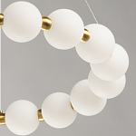 Люстра круглая с матовыми белыми шарами PEARLS Suspension варинант исполнения - 9 | Loft Concept в Костроме