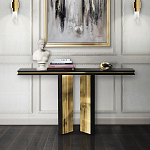 Консоль чёрная с позолоченной центральной частью Beyond Console варинант исполнения - 4 | Loft Concept в Костроме