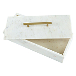 Шкатулка из белого мрамора Save Time варинант исполнения - 3 | Loft Concept в Костроме