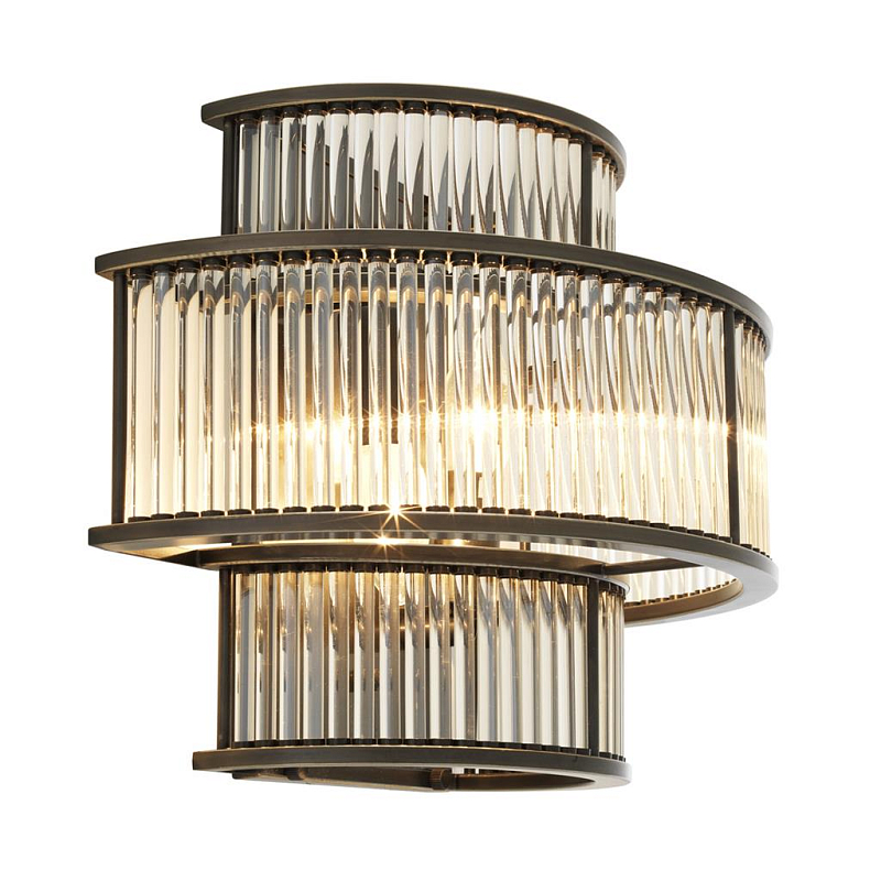 Бра Wall Lamp Mancini Bronze Темная бронза Прозрачное Стекло Бра Wall Lamp Mancini Bronze Темная бронза Прозрачное Стекло в Костроме | Loft Concept