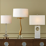 Настольная лампа с прозрачным корпусом и фактурным абажуром Charm and Luxury варинант исполнения - 3 | Loft Concept в Костроме