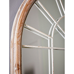 Зеркало-окно настенное в венецианском стиле с деревянной рамой бежевого цвета Venetian Smooth варинант исполнения - 7 | Loft Concept в Костроме