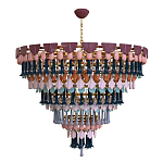 Люстра круглая с декором из разноцветных элементов в виде листьев Changing Seasons варинант исполнения - 3 | Loft Concept в Костроме