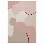 Плед из хлопка бежевого цвета с абстрактным принтом Elysian Flow Peach варинант исполнения - 1 | Loft Concept в Костроме