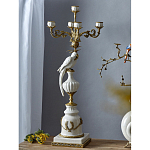 Подсвечник белый Попугай из фарфора с бронзовыми элементами Eden Garden варинант исполнения - 4 | Loft Concept в Костроме