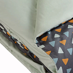 Постельное белье из сатина с принтом треугольники 150х200 см Triangular Dreams варинант исполнения - 4 | Loft Concept в Костроме