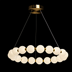 Люстра круглая с матовыми белыми шарами PEARLS Suspension варинант исполнения - 3 | Loft Concept в Костроме