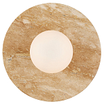 Бра в виде диска с плафоном из матового белого стекла Marble Glow варинант исполнения - 3 | Loft Concept в Костроме