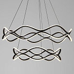 Люстра подвесная с волнообразным черным каркасом Black Tsunami варинант исполнения - 1 | Loft Concept в Костроме