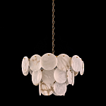 Люстра трехъярусная с подвесками из округлых элементов Cryptocrystalline Stone варинант исполнения - 2 | Loft Concept в Костроме
