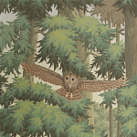 Обои ручная роспись Redwoods Sequoia colourway on Aurore scenic paper варинант исполнения - 2 | Loft Concept в Костроме