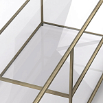 ТВ-тумба из стекла и металла Tingey Metal Glass TV Stand варинант исполнения - 3 | Loft Concept в Костроме