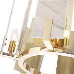 Люстра подвесная круглая с мраморными прямоугольными вставками и золотым основанием Диаметр 55 см Marble square Chandelier варинант исполнения - 3 | Loft Concept в Костроме