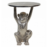 Столик с подстольем в виде обезьянки Bombay Nickel варинант исполнения - 2 | Loft Concept в Костроме