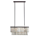 Люстра линейная прямоугольная с подвесками из натурального перламутра Nacre варинант исполнения - 1 | Loft Concept в Костроме