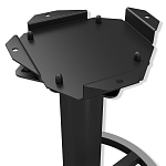 Барный стул вращающийся со спинкой и подлокотниками Douglas Rhombus Черный Велюр варинант исполнения - 6 | Loft Concept в Костроме