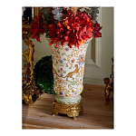 Ваза из фарфора на бронзовом основании Turquoise Blooming Garden варинант исполнения - 9 | Loft Concept в Костроме