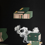 Обои ручная роспись The Art of Learning and Steps for the Flowers by Teo Yang Original colourway on Pitch dyed silk варинант исполнения - 3 | Loft Concept в Костроме