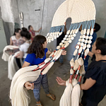 Настенное украшение из нитей Корона с кисточками Crown Wall Hanging варинант исполнения - 3 | Loft Concept в Костроме