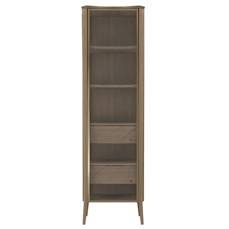 Витрина правая из массива дуба с 5-ю полками и 2-мя ящиками Tasteful Furniture Венге Седой Орех Капучино Витрина правая из массива дуба с 5-ю полками и 2-мя ящиками Tasteful Furniture Венге Седой Орех Капучино в Костроме | Loft Concept