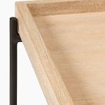 Консоль деревянной столешницей и полкой Wooden Table Top and Shelf варинант исполнения - 2 | Loft Concept в Костроме